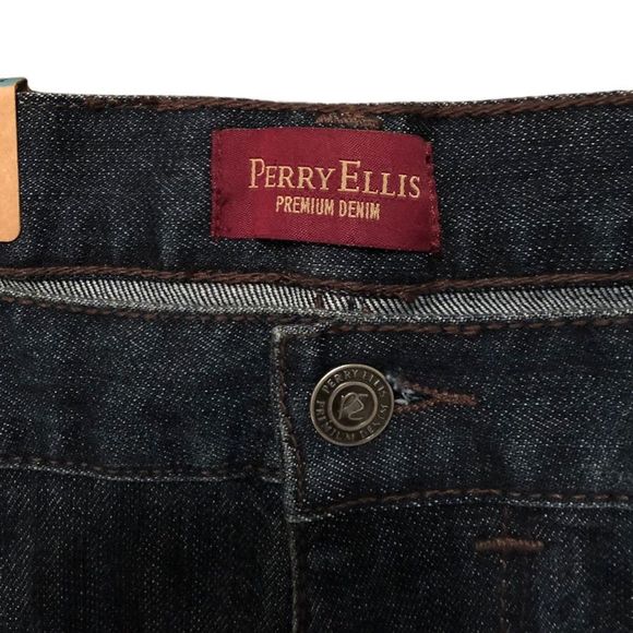 Perry Ellis‎ Premium Denim Medium Indigo Stretch Jeans Slim Fit Size 36/3… - Picture 5 of 7